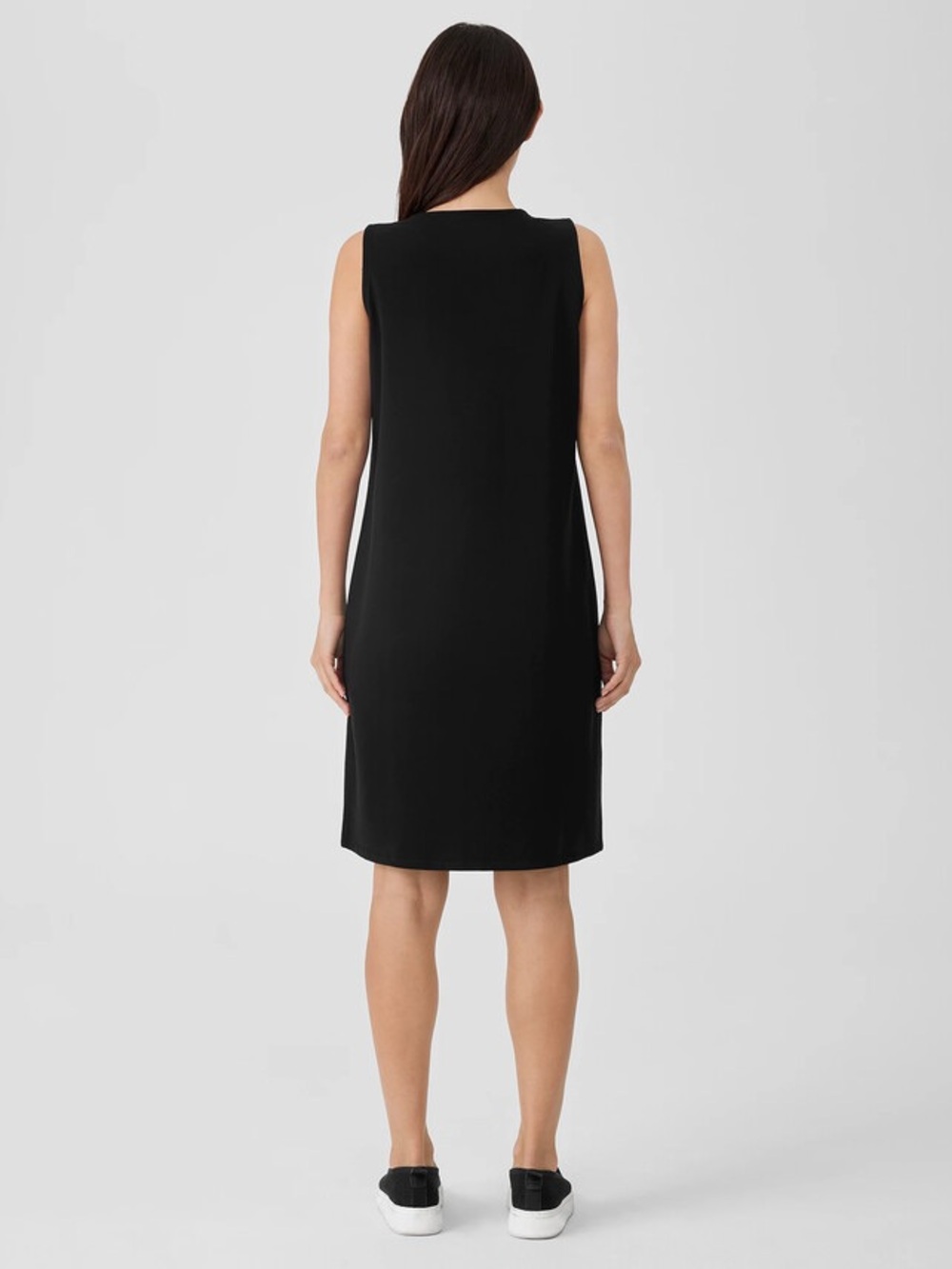 NWT Eileen Fisher Pima Cotton Stretch Jersey Tank Dress w/ Pockets Dress Size 2X - Picture 3 of 11